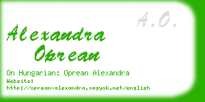 alexandra oprean business card